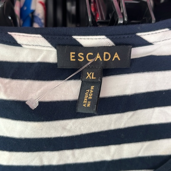 Escada Navy & White top - Picture 2 of 2